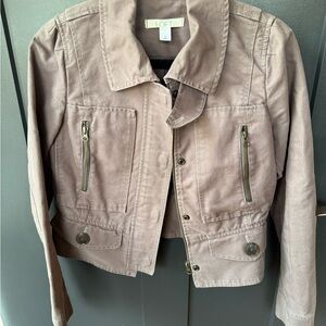 LOFT Women's Utility Jacket in Taupe